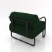 Poltrona Decorativa Sala de Estar Polatsk Base Industrial de Ferro Veludo Verde G33 - Gran Belo