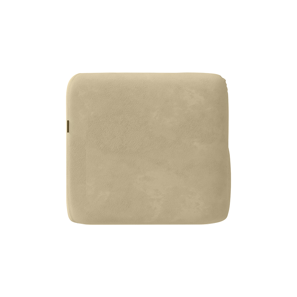 Poltrona Decorativa Sala de Estar Trinidad Base Fixa Veludo Bege G33 - Gran Belo