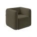 Poltrona Decorativa Sala de Estar Trinidad Base Fixa Veludo Castor G33 - Gran Belo