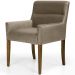 Poltrona Decorativa Sala de Estar Vicenza Veludo Importado Marrom G15 - Gran Belo
