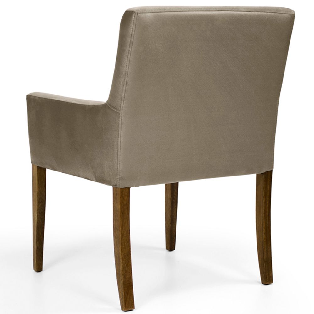 Poltrona Decorativa Sala de Estar Vicenza Veludo Importado Marrom G15 - Gran Belo