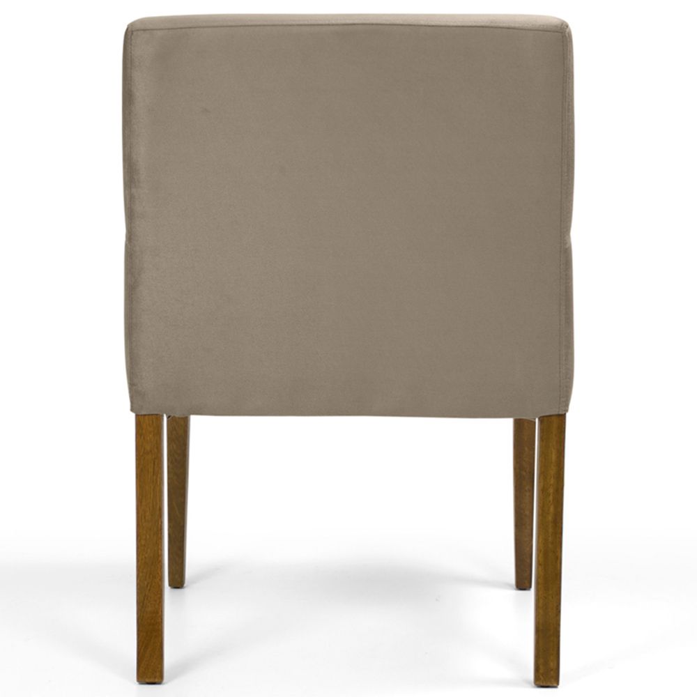 Poltrona Decorativa Sala de Estar Vicenza Veludo Importado Marrom G15 - Gran Belo
