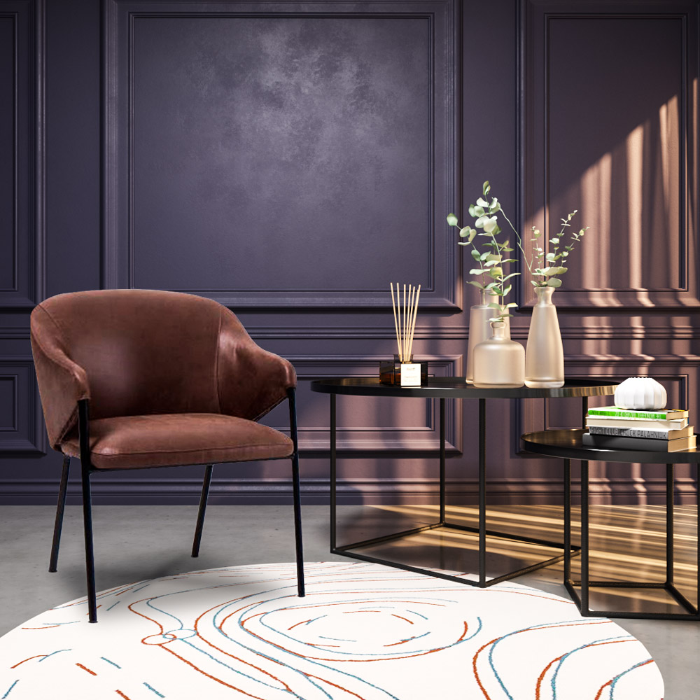 Poltrona Decorativa Sala de Estar Zaque Marrom com pés em Aço Preto G66 - Gran Belo