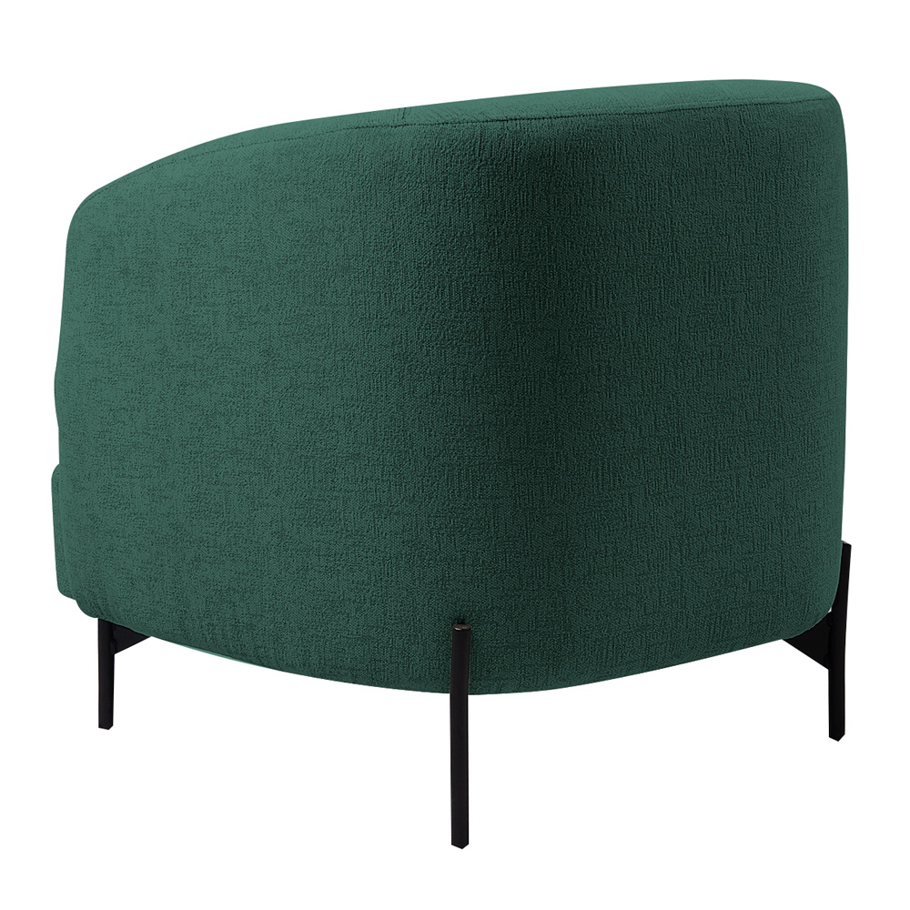 Poltrona Decorativa Salem Pés Metálicos Bouclê Rústico Azul Aquamarine G92 - Gran Belo