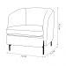Poltrona Decorativa Salem Pés Metálicos Bouclê Rústico Off White G92 - Gran Belo