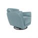 Poltrona Decorativa Valentina Sala de Estar Giratória Couro Azul Celeste G40 - Gran Belo