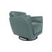 Poltrona Decorativa Valentina Sala de Estar Giratória Couro Azul Majestic G40 - Gran Belo