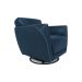 Poltrona Decorativa Valentina Sala de Estar Giratória Couro Azul Marinho Brilho G40 - Gran Belo