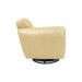 Poltrona Decorativa Valentina Sala de Estar Giratória Couro Creme G40 - Gran Belo