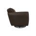 Poltrona Decorativa Valentina Sala de Estar Giratória Couro Marrrom Capuccino G40 - Gran Belo