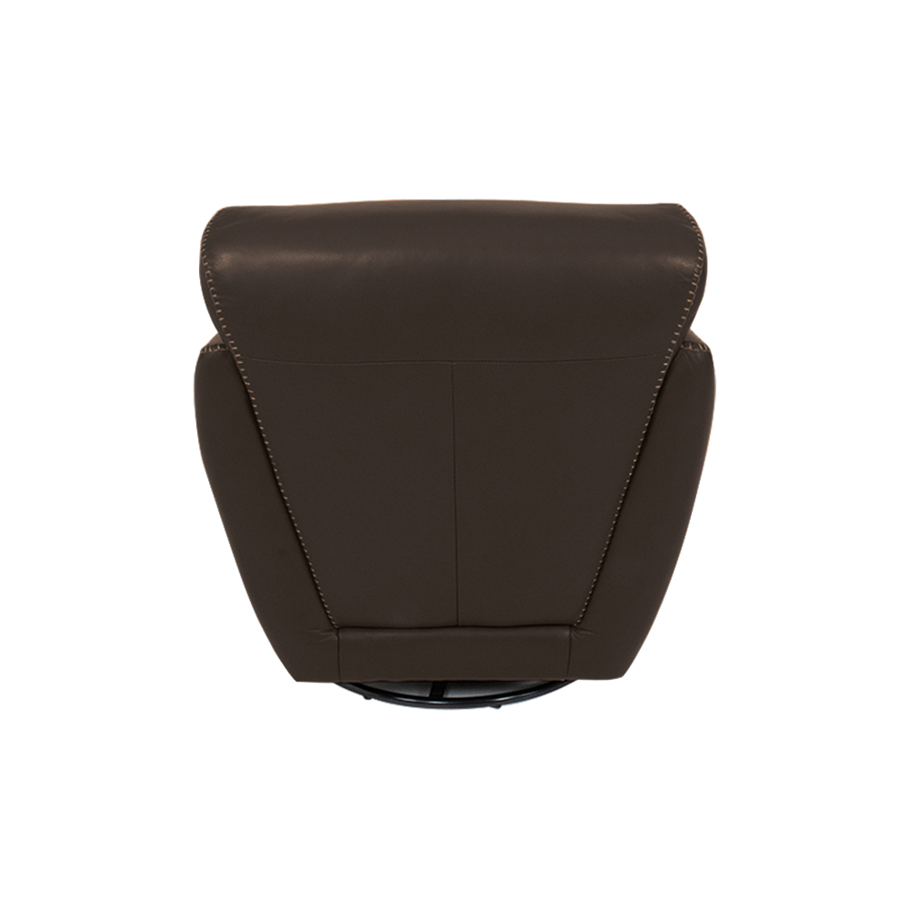 Poltrona Decorativa Valentina Sala de Estar Giratória Couro Marrrom Capuccino G40 - Gran Belo