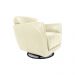 Poltrona Decorativa Valentina Sala de Estar Giratória Couro Off White G40 - Gran Belo