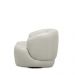 Poltrona Decorativa Verona Sala de Estar Base Giratória em Aço Couro Off White G88 - Gran Belo