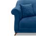 Poltrona Decorativa com 1 Almofada Armstrong Suede Azul Marinho G63 - Gran Belo