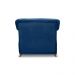 Poltrona Decorativa com 1 Almofada Armstrong Suede Azul Marinho G63 - Gran Belo