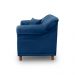 Poltrona Decorativa com 1 Almofada Armstrong Suede Azul Marinho G63 - Gran Belo