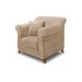 Poltrona Decorativa com 1 Almofada Armstrong Suede Bege G63 - Gran Belo
