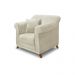 Poltrona Decorativa com 1 Almofada Armstrong Veludo Bege G63 - Gran Belo
