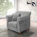 Poltrona Decorativa com 1 Almofada Armstrong Veludo Cinza G63 - Gran Belo
