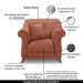 Poltrona Decorativa com 1 Almofada Armstrong Veludo Cobre G63 - Gran Belo