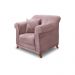 Poltrona Decorativa com 1 Almofada Armstrong Veludo Lilás G63 - Gran Belo