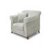 Poltrona Decorativa com 1 Almofada Armstrong Veludo Prata G63 - Gran Belo