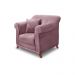 Poltrona Decorativa com 1 Almofada Armstrong Veludo Uva G63 - Gran Belo