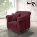Poltrona Decorativa com 1 Almofada Armstrong Veludo Vinho G63 - Gran Belo