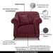 Poltrona Decorativa com 1 Almofada Armstrong Veludo Vinho G63 - Gran Belo