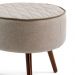 Poltrona Decorativa com Puff Sala de Estar Pés Palito Sacha Tressê Rústico - Gran Belo