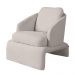 Poltrona Design Califa Encosto Almofadado Bouclê Branco G92 - Gran Belo