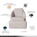 Poltrona Design Califa Encosto Almofadado Bouclê Branco G92 - Gran Belo