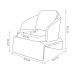 Poltrona Design Califa Encosto Almofadado Bouclê Branco G92 - Gran Belo
