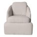 Poltrona Design Califa Encosto Almofadado Bouclê Branco G92 - Gran Belo