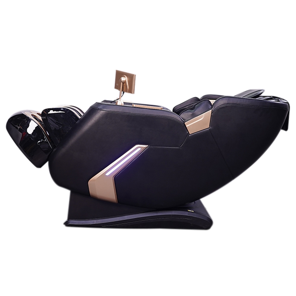 Poltrona Elétrica 3D Stark com Massagem Aquecimento Bivolt Reclinação Gravidade Zero Controle LCD Touch PU Preto G94 - Gran Belo