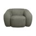 Poltrona Giratória Decorativa Cannes Base Giratória Linho Prata G81 - Gran Belo