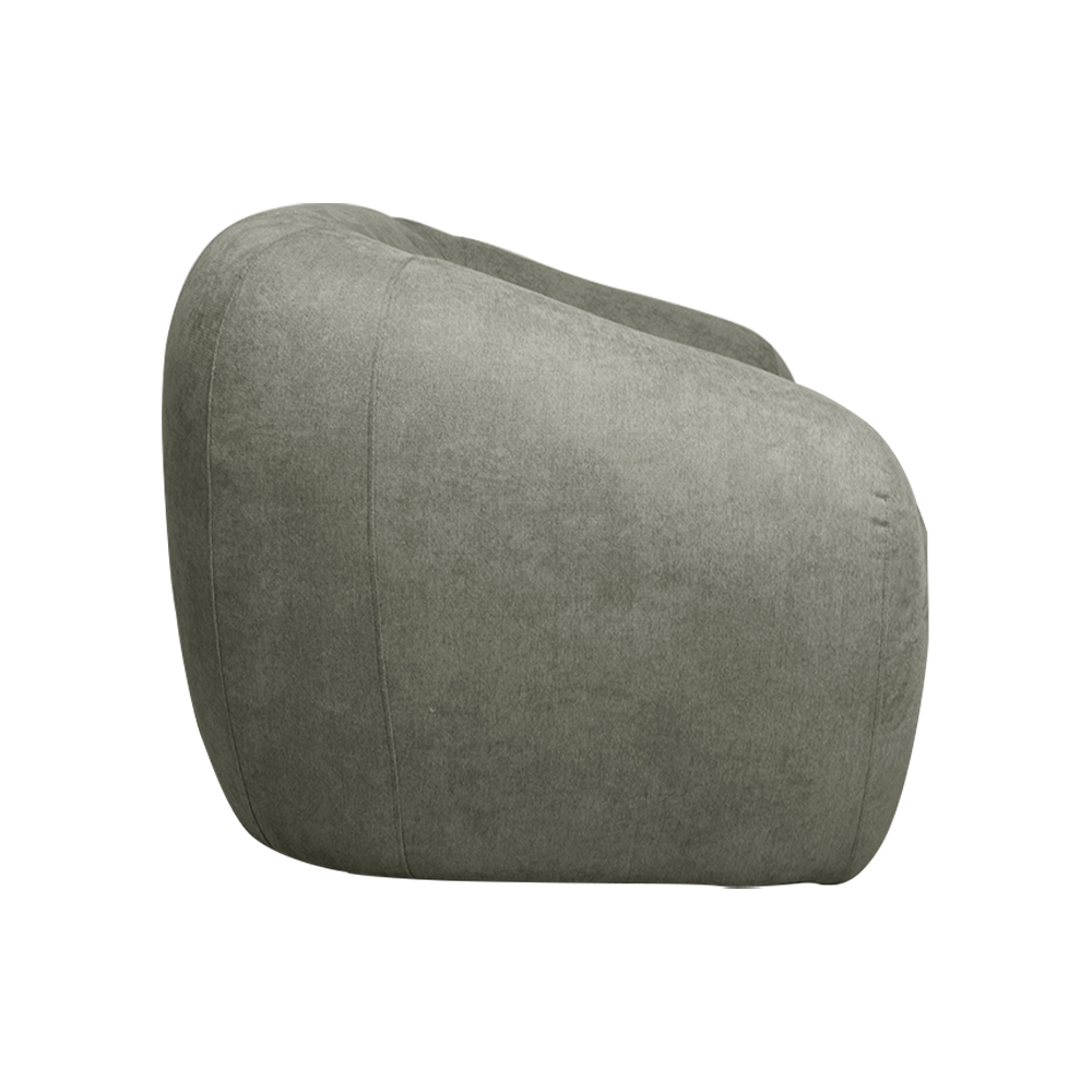 Poltrona Giratória Decorativa Cannes Base Giratória Linho Prata G81 - Gran Belo