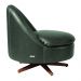 Poltrona Giulio Base de Ferro Giratória PU Verde G92 - Gran Belo