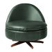 Poltrona Giulio Base de Ferro Giratória PU Verde G92 - Gran Belo