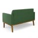 Poltrona Namoradeira Decorativa Isabella Pés Fixo em Madeira Castanho Suede Verde G19 - Gran Belo