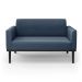 Poltrona Namoradeira Decorativa Isabella Pés Fixo em Madeira Preto Suede Azul Marinho G19 - Gran Belo