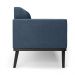Poltrona Namoradeira Decorativa Isabella Pés Fixo em Madeira Preto Suede Azul Marinho G19 - Gran Belo