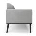 Poltrona Namoradeira Decorativa Isabella Pés Fixo em Madeira Preto Suede Cinza G19 - Gran Belo