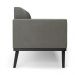 Poltrona Namoradeira Decorativa Isabella Pés Fixo em Madeira Preto Suede Grafite G19 - Gran Belo