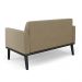 Poltrona Namoradeira Decorativa Isabella Pés Fixo em Madeira Preto Suede Nude G19 - Gran Belo