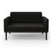 Poltrona Namoradeira Decorativa Isabella Pés Fixo em Madeira Preto Suede Preto G19 - Gran Belo
