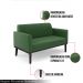 Poltrona Namoradeira Decorativa Isabella Pés Fixo em Madeira Preto Suede Verde G19 - Gran Belo