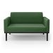 Poltrona Namoradeira Decorativa Isabella Pés Fixo em Madeira Preto Suede Verde G19 - Gran Belo
