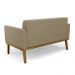 Poltrona Namoradeira Decorativa Karen Pés Fixo em Madeira Castanho Suede Nude G19 - Gran Belo