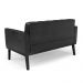 Poltrona Namoradeira Decorativa Karen Pés Fixo em Madeira Preto PU Preto Brilho G19 - Gran Belo
